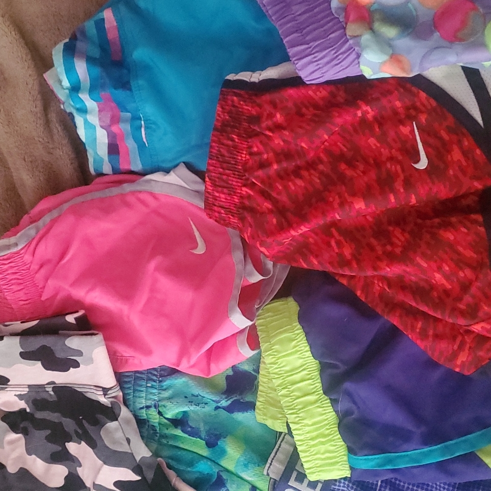 9 shorts, 1 skirt